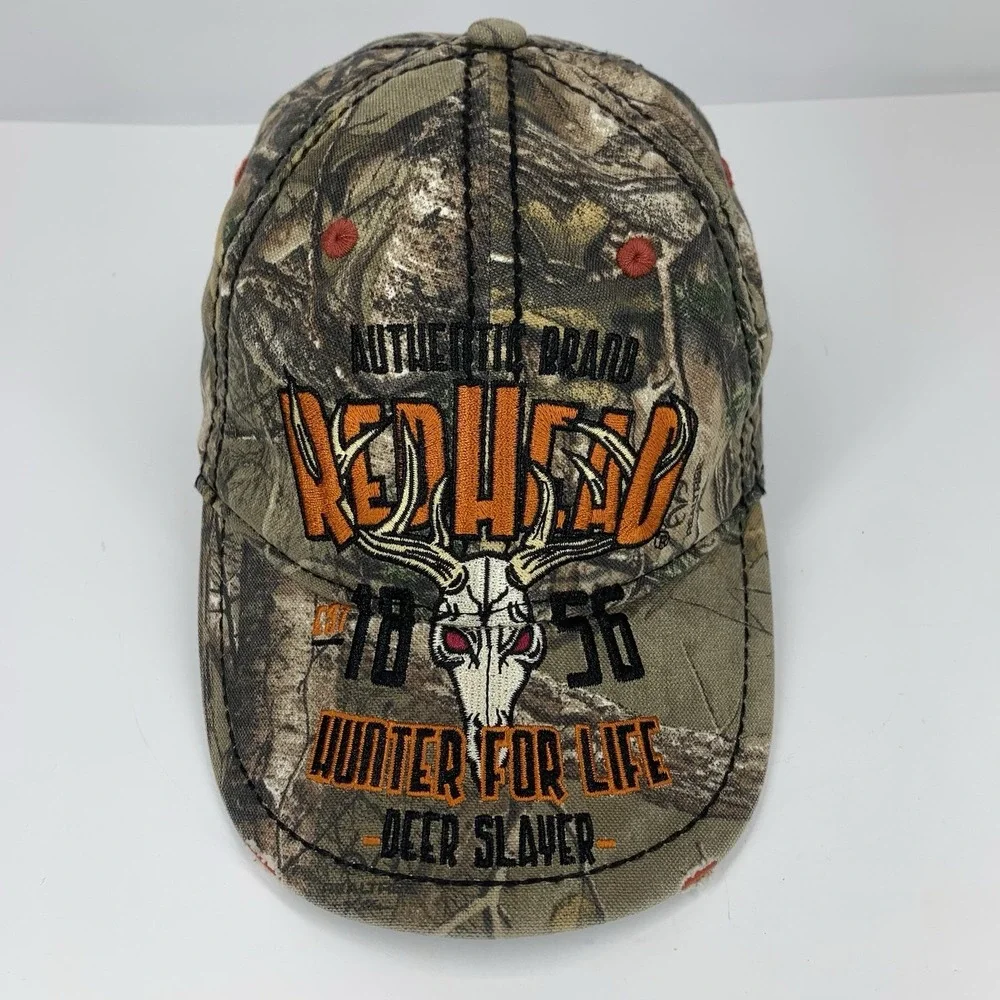 RedHead YOUTH Deer Slayer Hat Hunter For Life Realtree Camo Skull Baseball Cap